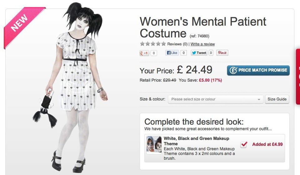 'Women's Mental Patient Costume'