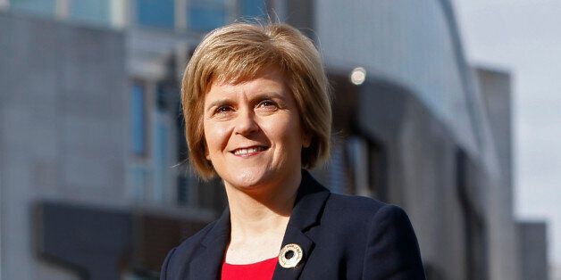 Nicola Sturgeon outside the Scottish Parliament in Edinburgh as the Scottish National Party announced that she was the only candidate to succeed Alex Salmond as SNP leader.