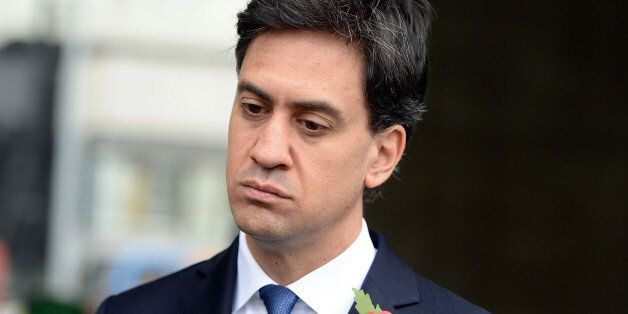 Labour leader Ed Miliband arrives for a meeting with UK council leaders at the Town Hall on October 31, 2014 in Manchester, England. A recent poll has predicted that Labour could lose it's Scottish seats to the Scottish National party next year. (Photo by Nigel Roddis/Getty Images)