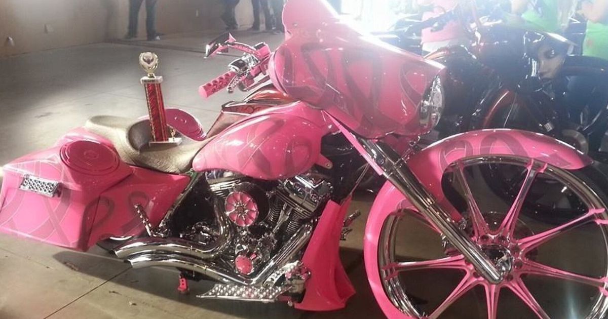 hot pink harley davidson