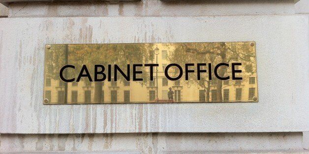 Sign outside Cabinet Office, Whitehall, London SW1