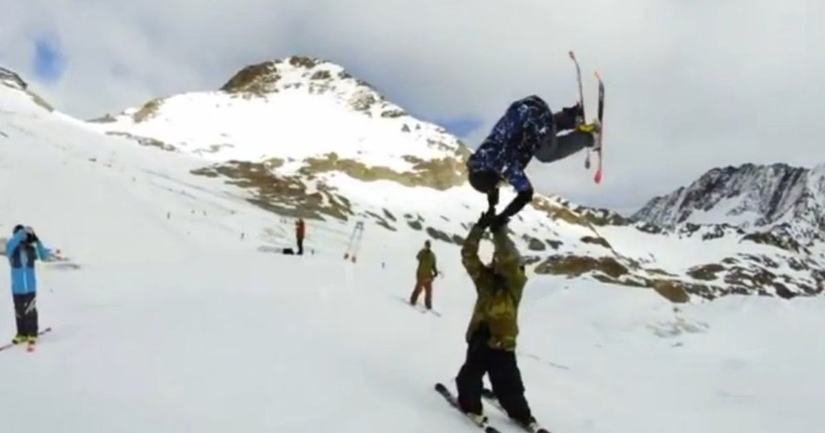 Two Skiers Perform What Is Possibly The Greatest High-Five Ever ...