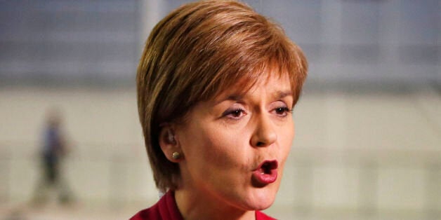 SNP leader Nicola Sturgeon during a TV interview at the General Election count for Glasgow constituencies at the Emirates Arena in Glasgow.