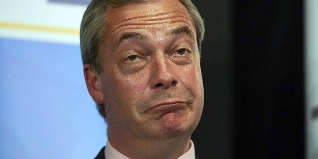 United Kingdom Independent Party (UKIP) leader Nigel Farage reacts after he failed to be elected to the parliamentary seat of Thanet South in Margate, southeast England, on May 8, 2015 during the British general election. Farage announced his resignation as leader of the anti-EU UKIP after he failed to win a seat in Britain's parliament. AFP PHOTO / NIKLAS HALLE'N (Photo credit should read NIKLAS HALLE'N/AFP/Getty Images)