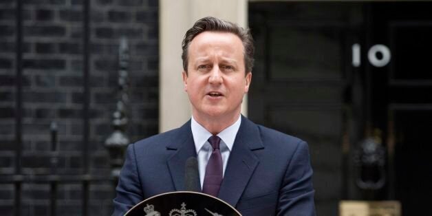 Prime Minister David Cameron speaks outside 10 Downing Street, London, as he begins his second term as Prime Minister following his party's General Election victory.