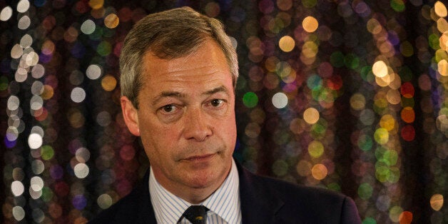 RAMSGATE, ENGLAND - APRIL 18: UKIP leader Nigel Farage waits speaks during a public meeting on April 18, 2015 in Ramsgate, England. Mr Farage is holding several public meetings across the county today. Britain goes to the polls in a General Election on May 7. (Photo by Dan Kitwood/Getty Images)