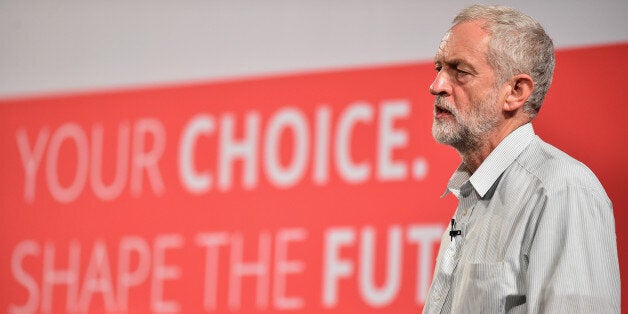 GLASGOW, SCOTLAND - JULY 10: Labours candidate for Leader Jeremy Corbyn, takes part in a hustings in The Old Fruitmarket, Candleriggs on July 10, 2015 in Glasgow, Scotland. The four candidates for the Labour Leader ship Andy Burnham, Liz Kendall, Jeremy Corbyn and Yvette Cooper faced questions on a range of issues including immigration, welfare and the economy. (Photo by Jeff J Mitchell/Getty Images)