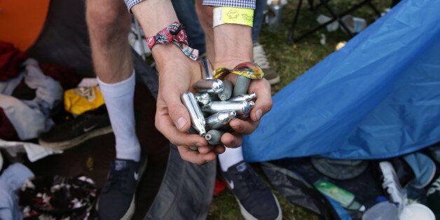 Discarded Nitrous Oxide canisters at a music festival as more young people are likely to die after inhaling nitrous oxide - more commonly known as laughing gas - following an "explosion" in its recreational use, researchers have warned.