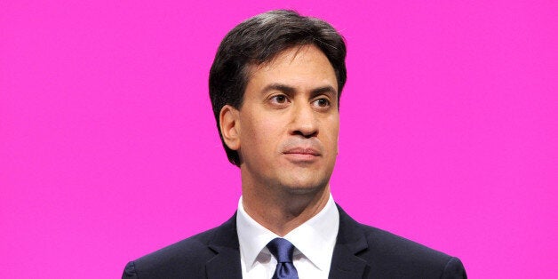 Labour leader Ed Miliband delivers the leaders speech during the Labour Conference 2014 at the Manchester Central.