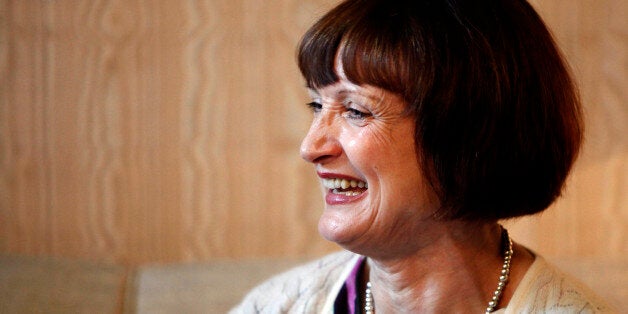 Olympics Minister Tessa Jowell, from Britain, laughs during a meeting with Rio de Janeiro City's Mayor Eduardo Paes, and Rio de Janeiro State's Governor Sergio Cabral in Rio de Janeiro, Thursday, March 25, 2010. (AP Photo/Felipe Dana)