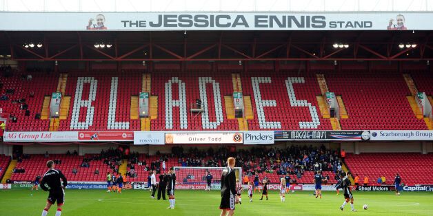 File photo dated 13-10-2012 of A general view showing the renamed Jessica Ennis Stand at Bramall Lane, Sheffield.