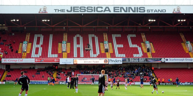 File photo dated 13-10-2012 of A general view showing the renamed Jessica Ennis Stand at Bramall Lane, Sheffield.