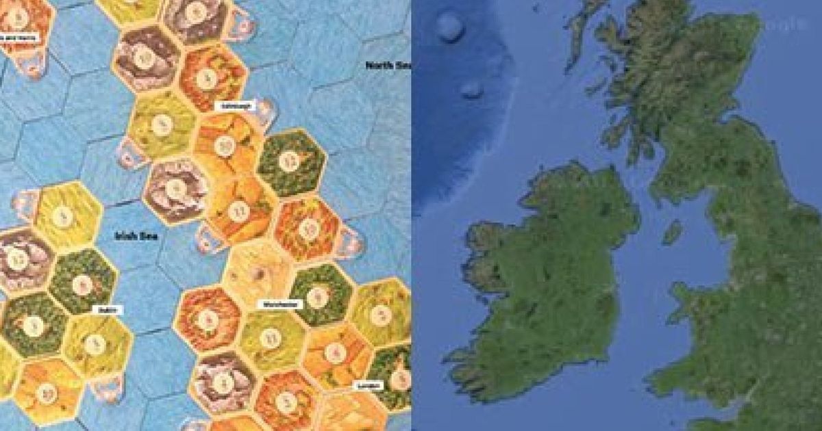 Someone Made A Settlers Of Catan Map In The Shape Of The