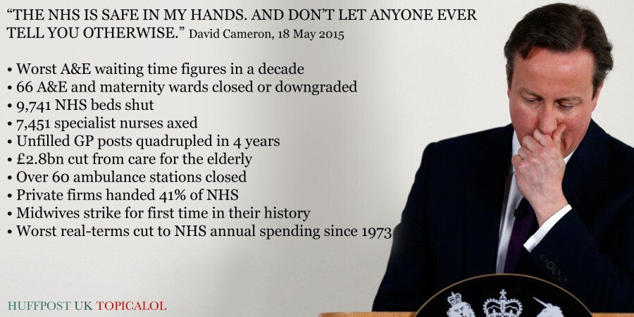 David Cameron Says The NHS Is Safe In His Hands. Erm... | HuffPost UK