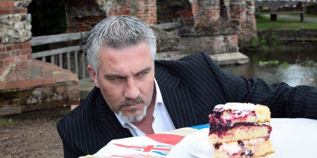 EMBARGOED 0001 FRIDAY MAY 18 Paul Hollywood from the BBCs Great British Bake Off, launches Vintage Inns Vintage Summer Cake - a triple-decker sponge cake with raspberries, blackcurrants, summer fruit syrup, cream and blueberry fruit - to celebrate Her Majesty's Diamond Jubilee, at The Lion pub in Farningham, Kent.