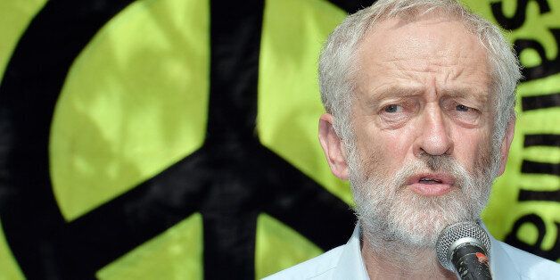 Jeremy Corbyn speaks during an event to mark the 70th anniversary of the Hiroshima bomb, in Tavistock Square, London.
