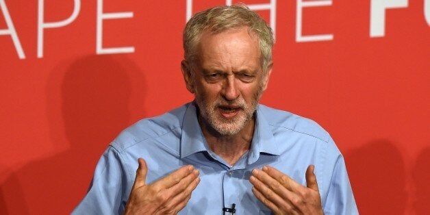 Jeremy Corbyn takes part in a Labour Party leadership hustings event in Warrington, north west England on July 25, 2015, hosted by journalist Paul Waugh. With Britain's political class starting its summer recess this week, commentators say Labour must consider whether it wants to be simply a principled opposition or a party with a real shot at power at the next general election in 2020. AFP PHOTO / PAUL ELLIS (Photo credit should read PAUL ELLIS/AFP/Getty Images)