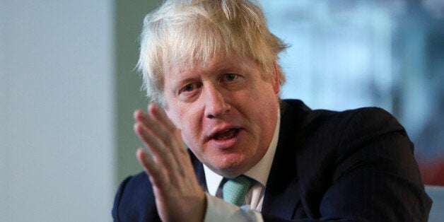 Boris Johnson, mayor of London, gestures during a Bloomberg Television interview in London, U.K., on Friday, July, 17, 2015. Johnson discussed the proposed 20 billion pounds ($31 billion) Crossrail 2 railway project through London from north of the capital in Hertfordshire to Surrey in the south. Photographer: Chris Ratcliffe/Bloomberg via Getty Images