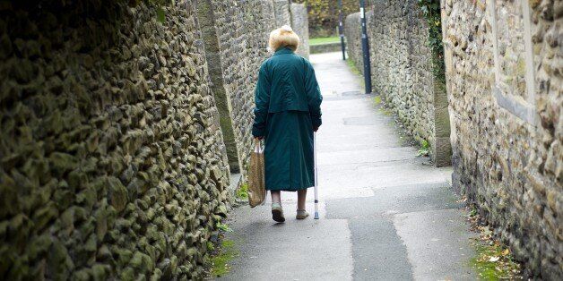 Elderly lady walking