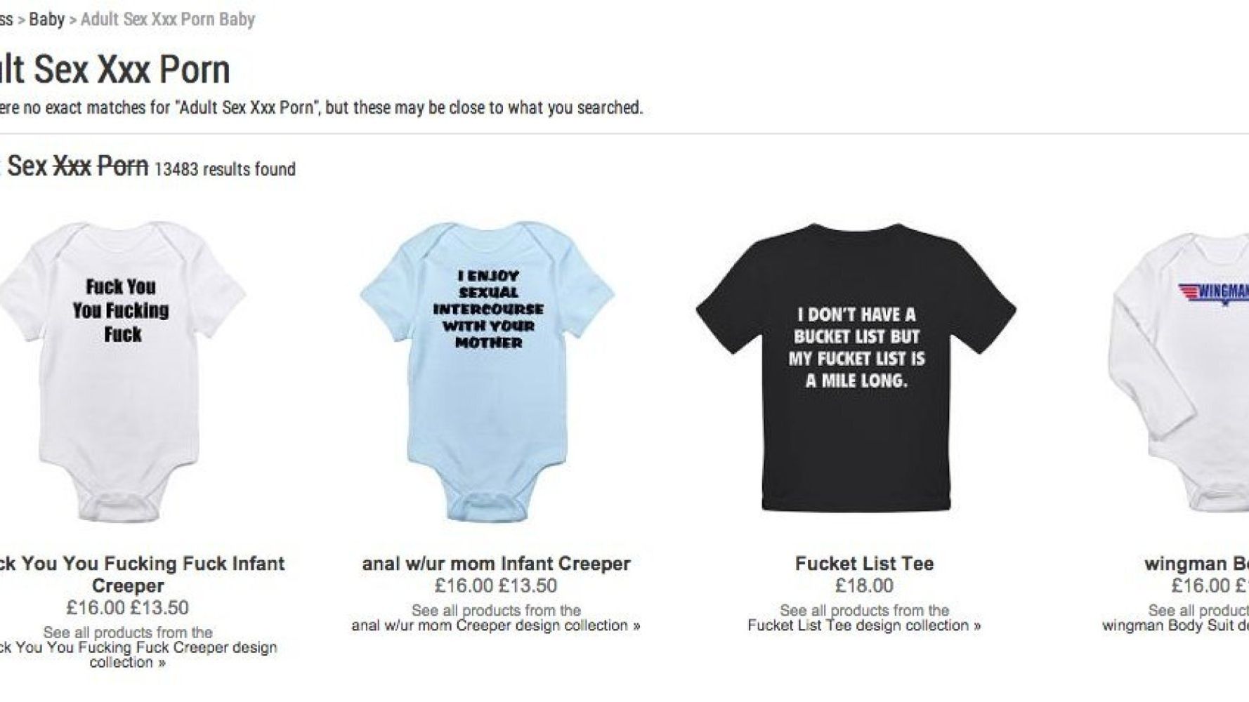 Xxx Baby Birth - CafePress Cause Outrage After Selling 'Abhorrent' And Sexually ...