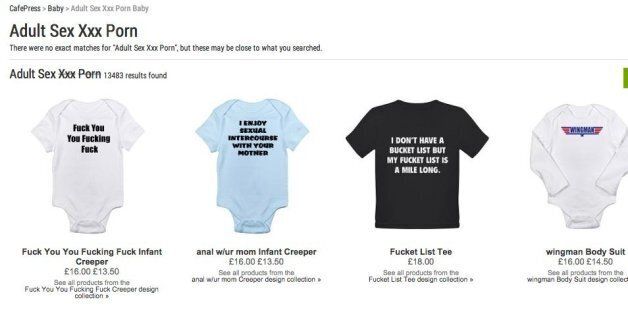 Baby Xxx - CafePress Cause Outrage After Selling 'Abhorrent' And ...