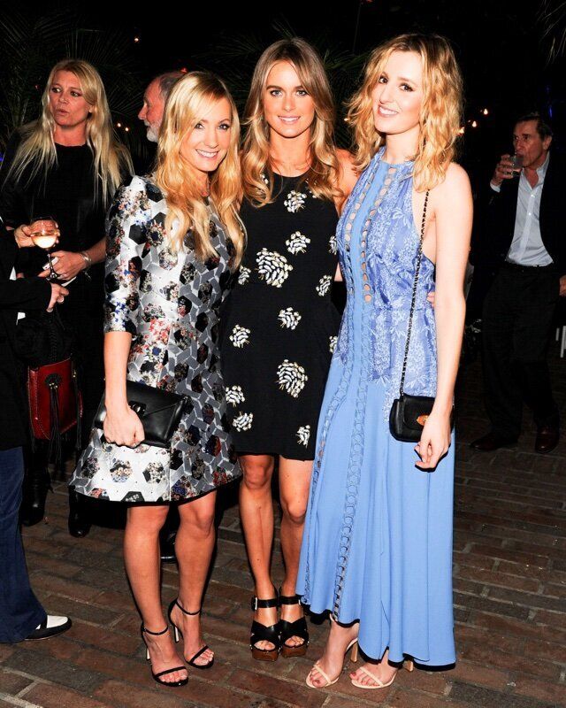 Mandatory Credit: Photo by Billy Farrell/BFAnyc.com/REX (4375302a) Joanne Froggatt, Cressida Bonas, Laura Carmichael 'Out of Towners' dinner at Chateau Marmont, Los Angeles, America - 09 Jan 2015