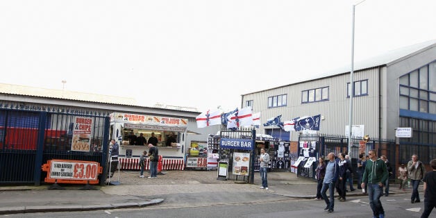 File photo dated 21/09/14 of Archway Sheet Metal Works, next to the North Stand of White Hart Lane in Tottenham, after a fire hit the business, which is locked in a dispute with Tottenham Hotspur.