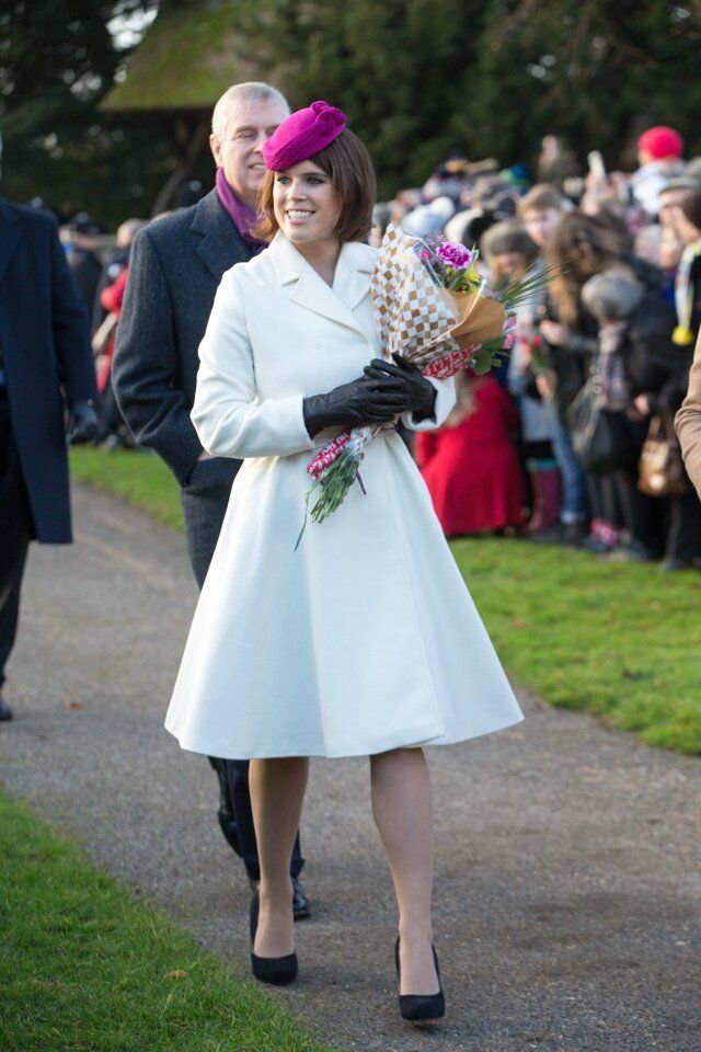 Mandatory Credit: Photo by Geoff Robinson Photography/REX (4328217ap) Princess Eugenie and Prince Andrew Christmas Day church service, Sandringham, Norfolk, Britain - 25 Dec 2014