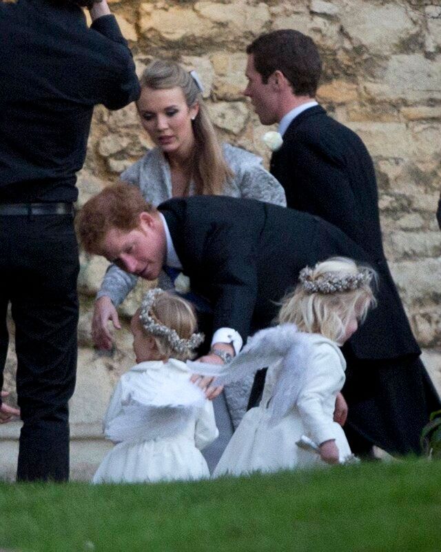 HRH The Prince Harry attends the wedding of close friend Jamie Murray Wells at Dorchester Abbey, Oxfordshire. Prince Harry was an usher at wedding. Other friends included Thomas Inskip, Harry Aubrey Fletcher, James Meade and Jack Mann. Princesses Beatrice and Eugenie also attended the wedding. Harry's alleged ex, Astrid Harbord also attended the wedding as did Ben Fogle with wife Marina Fogle. Other aristocrats included Natasha Rufus Isaacs and Olivia Hunt. 19/12/2014  Pictured: Prince Harry Ref: SPL915521 191214  Picture by: Jesal / Tanna / Splash News Splash News and Pictures Los Angeles: 310-821-2666 New York: 212-619-2666 London: 870-934-2666 photodesk@splashnews.com 