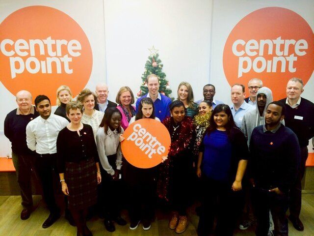 BEST QUALITY AVAILABLE Handout photo issued by Centrepoint of the Duke of Cambridge during a visit to homeless charity Centrepoint's health and wellbeing centre in Soho, central London. PRESS ASSOCIATION Photo. Picture date: Wednesday December 17, 2014. As patron of Centrepoint, William takes a keen interest in its work and since taking up the post in 2005 has toured a number of its facilities and centres. See PA story ROYAL William. Photo credit should read: Centrepoint/PA Wire NOTE TO EDITORS: This handout photo may only be used in for editorial reporting purposes for the contemporaneous illustration of events, things or the people in the image or facts mentioned in the caption. Reuse of the picture may require further permission from the copyright holder.