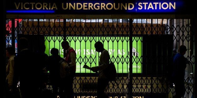 The gates at Victoria underground station are shut as a 24 hour tube strike hits London at Victoria station, central London on August 6, 2015. The strike began at 6:30 pm (1730 GMT) on August 5 and will run until Friday morning, causing disruption for millions of commuters and tourists.AFP PHOTO/Leon Neal (Photo credit should read LEON NEAL/AFP/Getty Images)