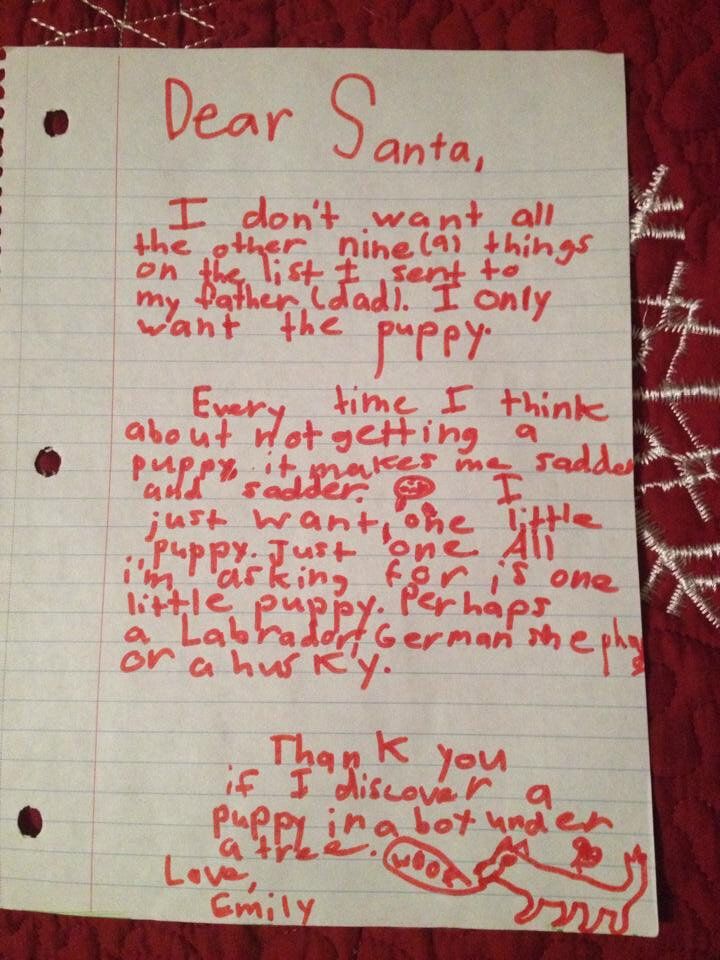 Letter To Santa: Eight-Year-Old Tries To Emotionally Blackmail Father ...