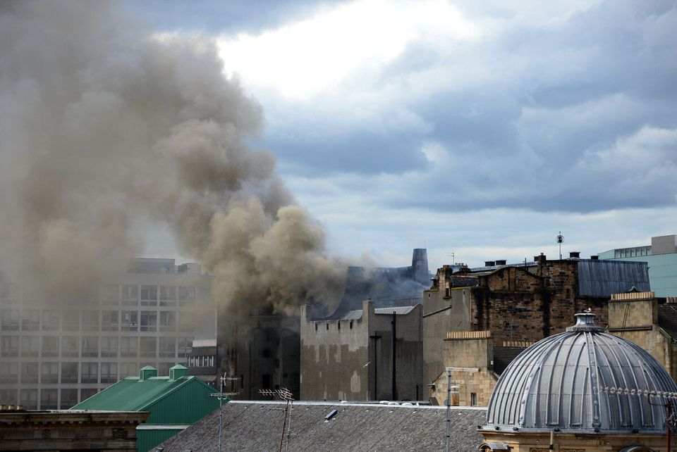 Fire At Glasgow School of Art Charles Rennie Mackintosh Building