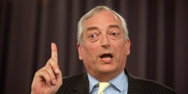 CANBERRA, AUSTRALIA - JULY 19: (AUSTRALIA & NEW ZEALAND OUT) Chief Policy Advisor to the Science and Public Policy Institute, Lord Christopher Monckton, speaks during a Climate Change Debate with Dr Richard Denniss, Australia Institute's Executive Director, at the National Press Club on July 19, 2011 in Canberra, Australia. Lord Monckton is a British climate change sceptic who dismisses that carbon emissions produced by humans are significantly adding to the rate of global warming. His most controversial statement during the debate suggested that Australia was now considered a 'sovereign risk' overseas, suggesting it would default on its debts. (Photo by Alex Ellinghausen/The Sydney Morning Herald/Fairfax Media via Getty Images)