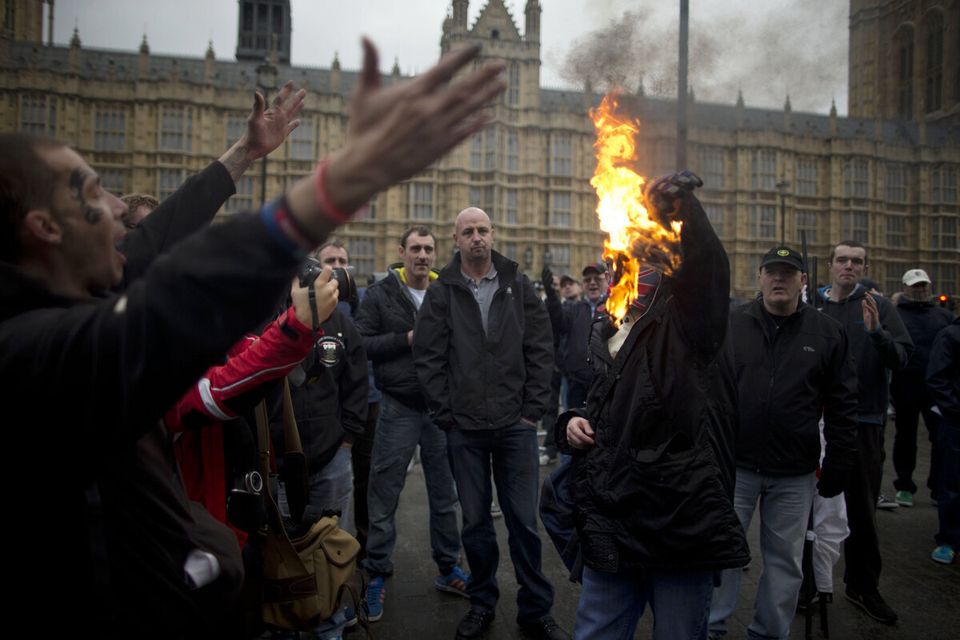 Britain Far Right Protest