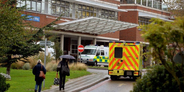 The main road entrance for St George's Hospital in Tooting, south west London.