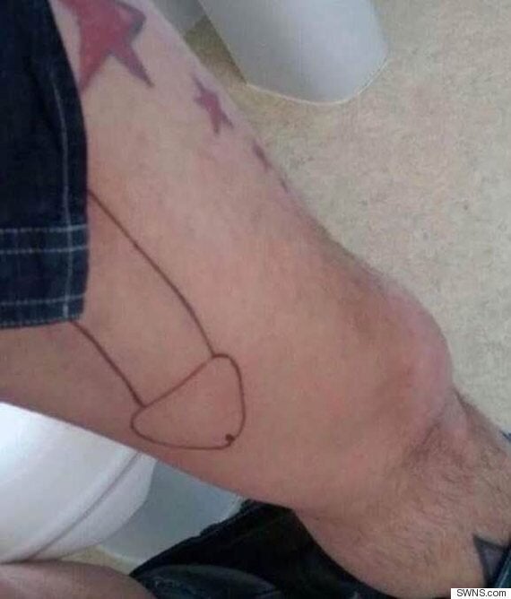 Man Tattoos Six Inch Penis To Leg, Wife Kicks Him Out For Good