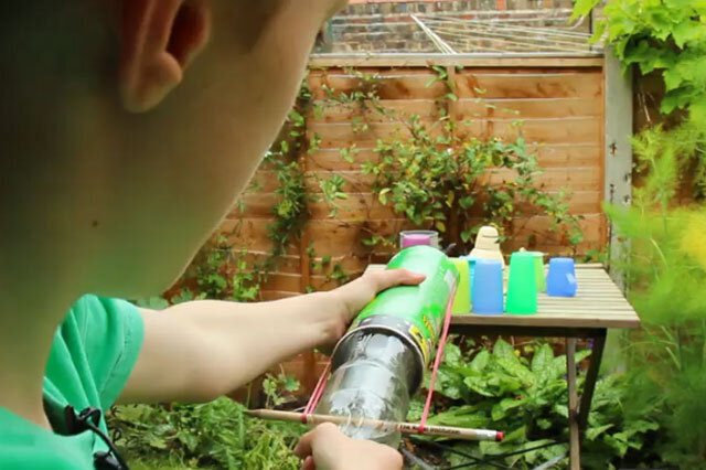 rubber band tennis ball launcher