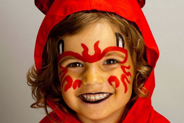 devil face painting