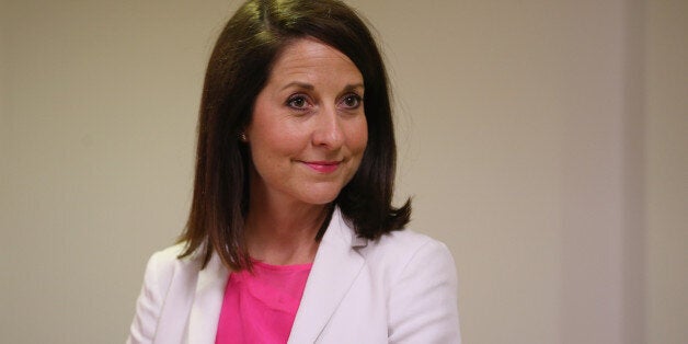 Labour party leadership candidate Liz Kendall prepares to speak to party supporters on August 18, 2015 in London, England. Ms Kendall who is running for the position of the leader of the Labour party, answered questions today from party supporters after speaking on the future of her party. (Photo by Dan Kitwood/Getty Images)