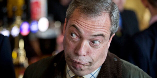 UKIP leader Nigel Farage speaks to the media at The Nag Heads, Stoke, on the day of Rochester and Strood by-election.