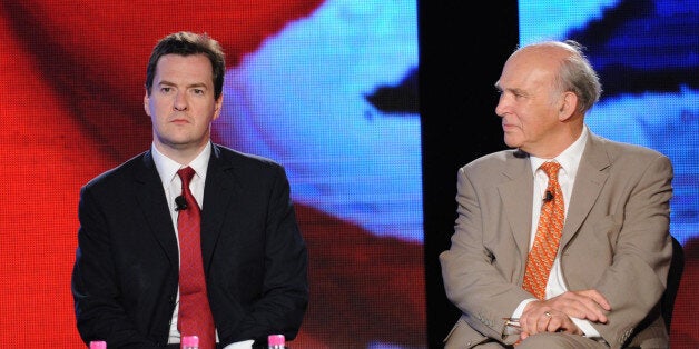 Prime Minister David Cameron hosts a UK - India Economic Summit with Chancellor George Osborne (centre) and Business Secretary Vince Cable (right) in Dehli on the last day of a three day trip to India.