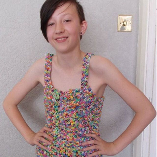 What would you bid on  for a dress made of loom bands