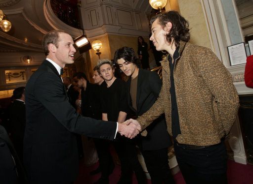 Prince William greets Harry Styles