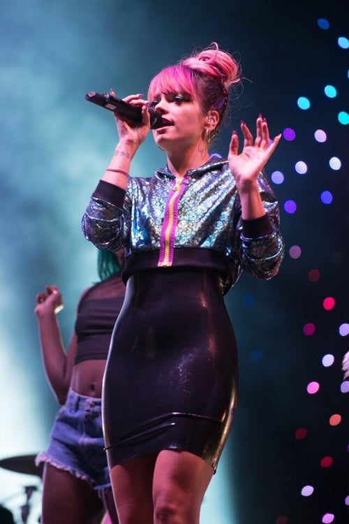 lily allen pink dress Lily Allen turns 40 in May here's her fashion evolution
