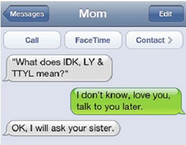 funny text messages parents send