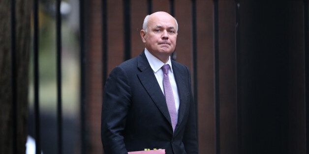 LONDON, ENGLAND - NOVEMBER 18: Work and Pensions Secretary Iain Duncan Smith arrives in Downing Street on November 19, 2014 in London, England. The government are holding an emergency security meeting do discuss the Islamic State terrorism threat. (Photo by Peter Macdiarmid/Getty Images)