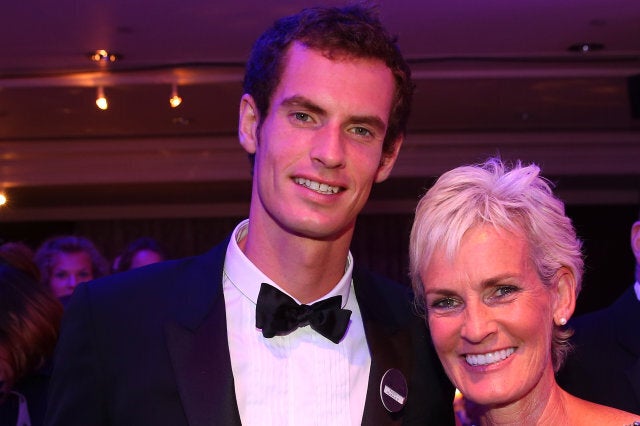 LONDON, ENGLAND - JULY 07: Gentlemen's Singles Champion Andy Murray of Great Britain poses with his mum Judy Murray during the Wimbledon Championships 2013 Winners Ball at InterContinental Park Lane Hotel on July 7, 2013 in London, England. (Photo by Julian Finney/Getty Images)