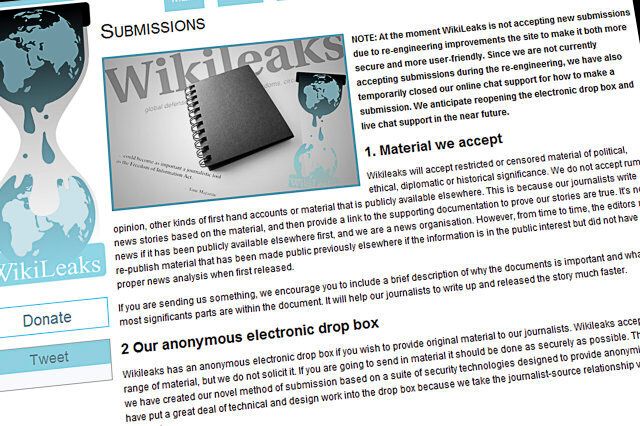 WikiLeaks website