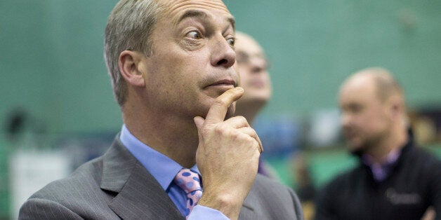 Ukip leader Nigel Farage speaks to the media before the announcement of the final result at the Rochester and Strood by-election.